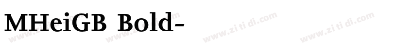 MHeiGB Bold字体转换